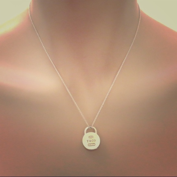 Tiffany & Co. Jewelry - Tiffany & Co 1847 Round Lock Charm with Necklace